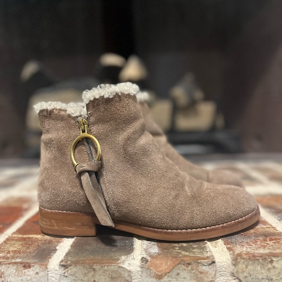 See by Chloe Louise suede Shearling lined Ankle Boots - Picture 4 of 14